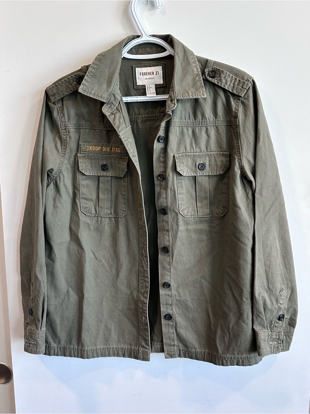 Forever 21 Men's Olive Military Field Jacket
